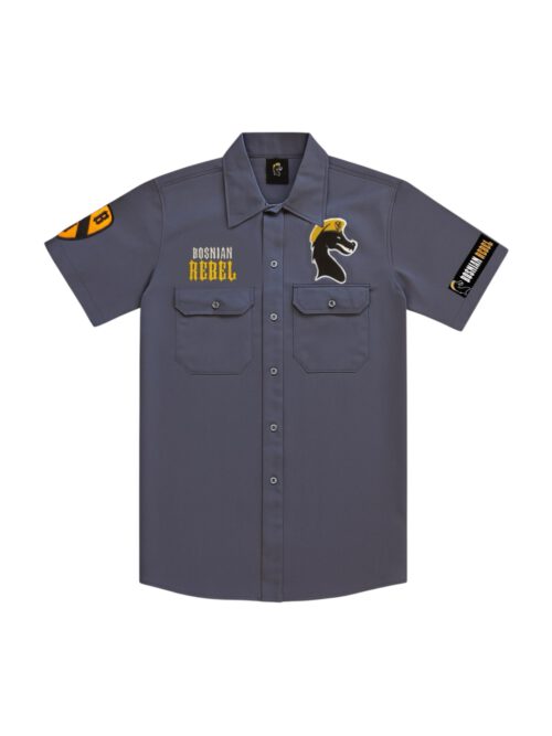 Bosnian Rebel Oldschool Hemd Grey